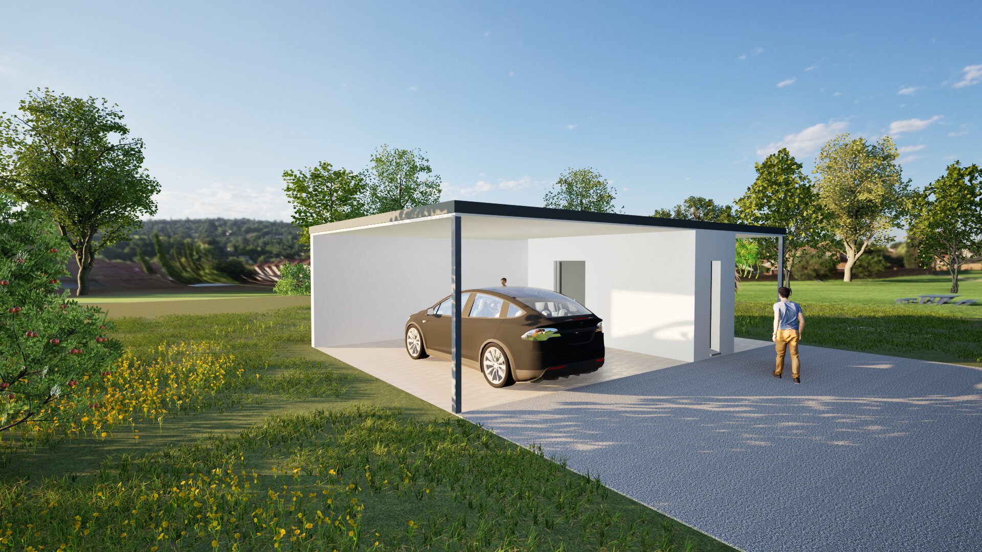Rénovation de la façade d’un immeuble avec échafaudage et véhicule PBC Groupe.